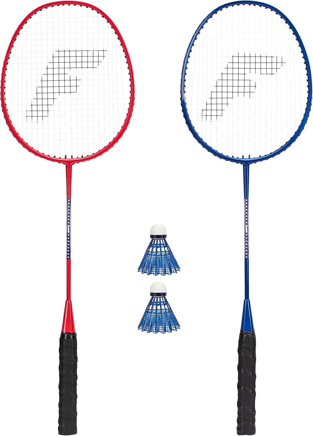 Sports Badminton Racket + Birdie Set - Replacement Badminton Equipment for Kids + Adults - 2 Player - 4 Player Badminton Racket Sets