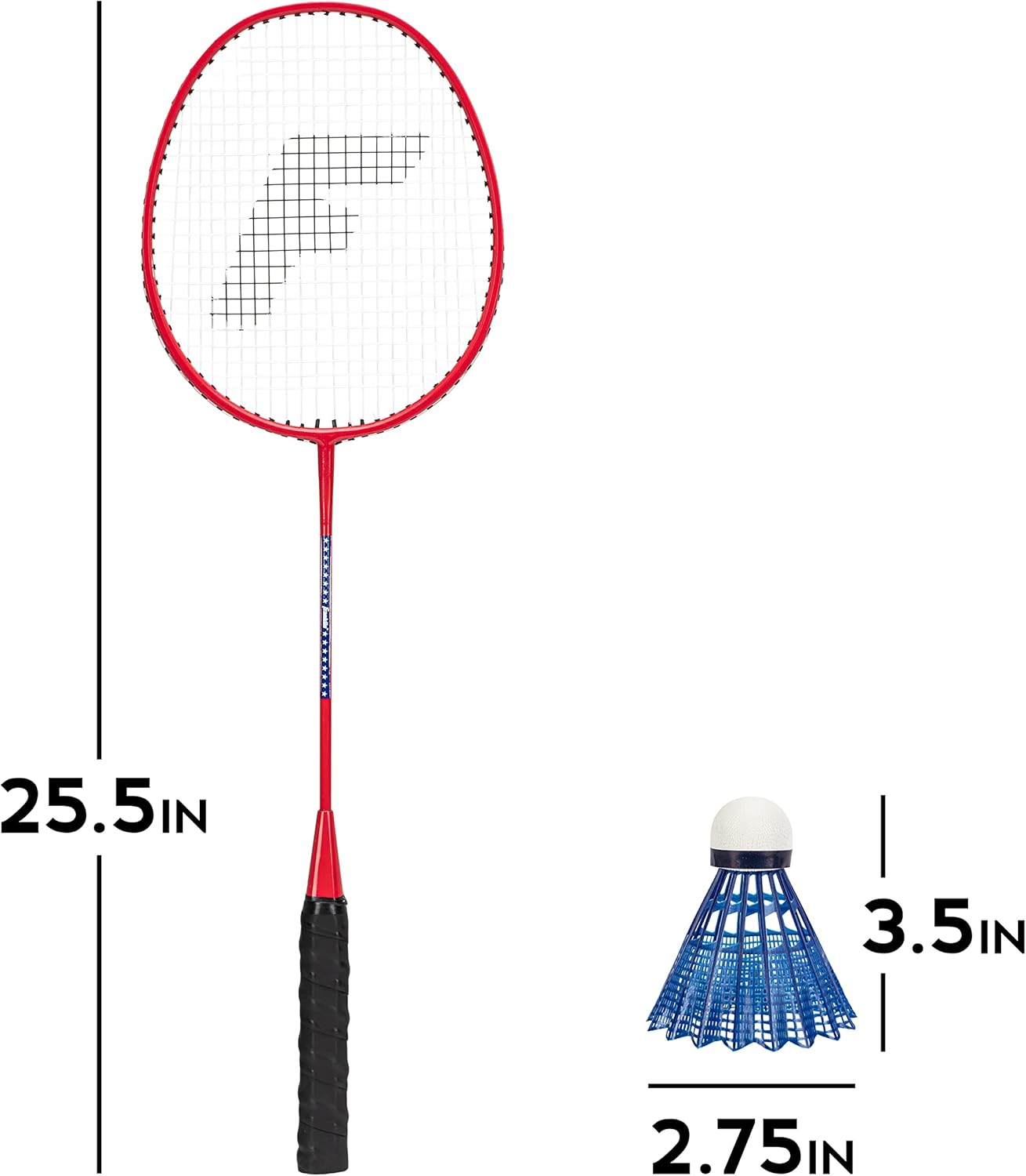 Sports Badminton Racket + Birdie Set - Replacement Badminton Equipment for Kids + Adults - 2 Player - 4 Player Badminton Racket Sets