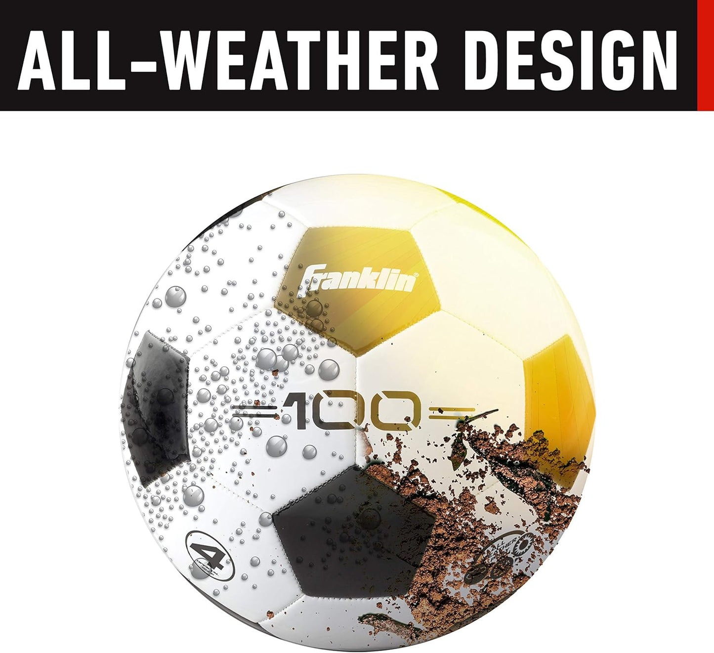 Sports Soccer Balls - Youth & Adult - Sizes 3, 4 & 5 - Single & Bulk Packs - Black & White