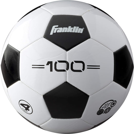 Sports Soccer Balls - Youth & Adult - Sizes 3, 4 & 5 - Single & Bulk Packs - Black & White