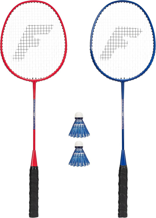 Sports Badminton Racket + Birdie Set - Replacement Badminton Equipment for Kids + Adults - 2 Player - 4 Player Badminton Racket Sets