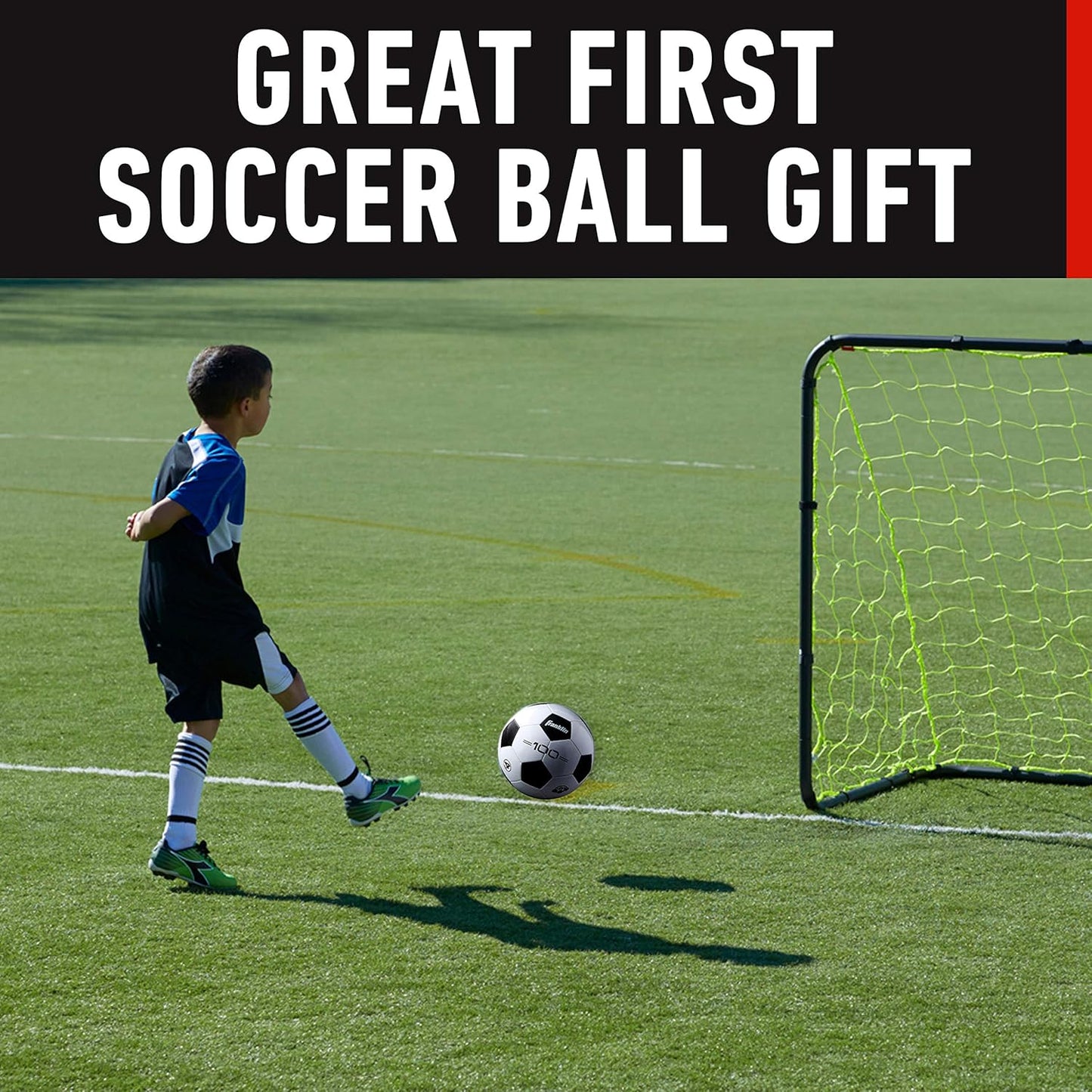 Sports Soccer Balls - Youth & Adult - Sizes 3, 4 & 5 - Single & Bulk Packs - Black & White
